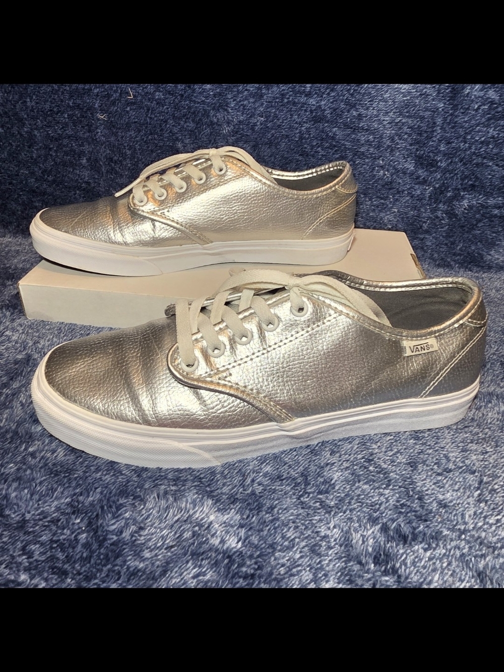 Vans Camden Silver Metallic Low-Top Women's Sneakers